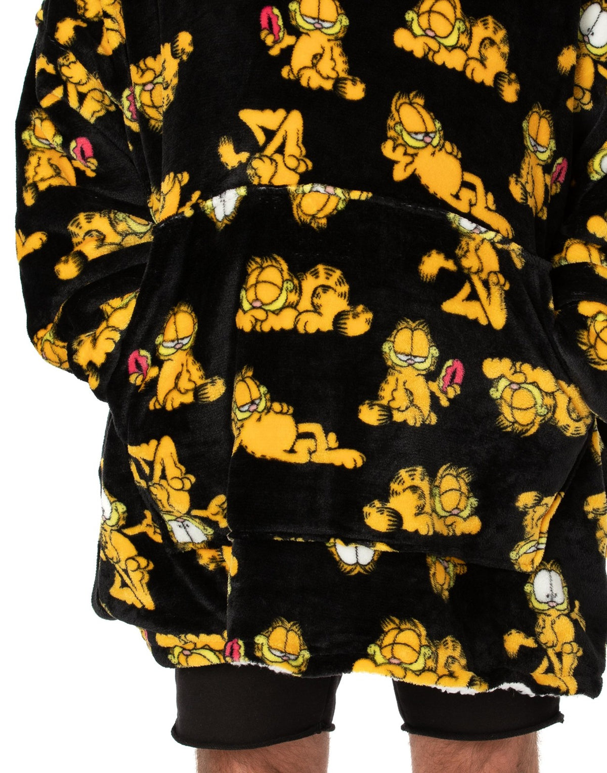 Garfield Blanket Hoodie | Mens Black | Official Merch