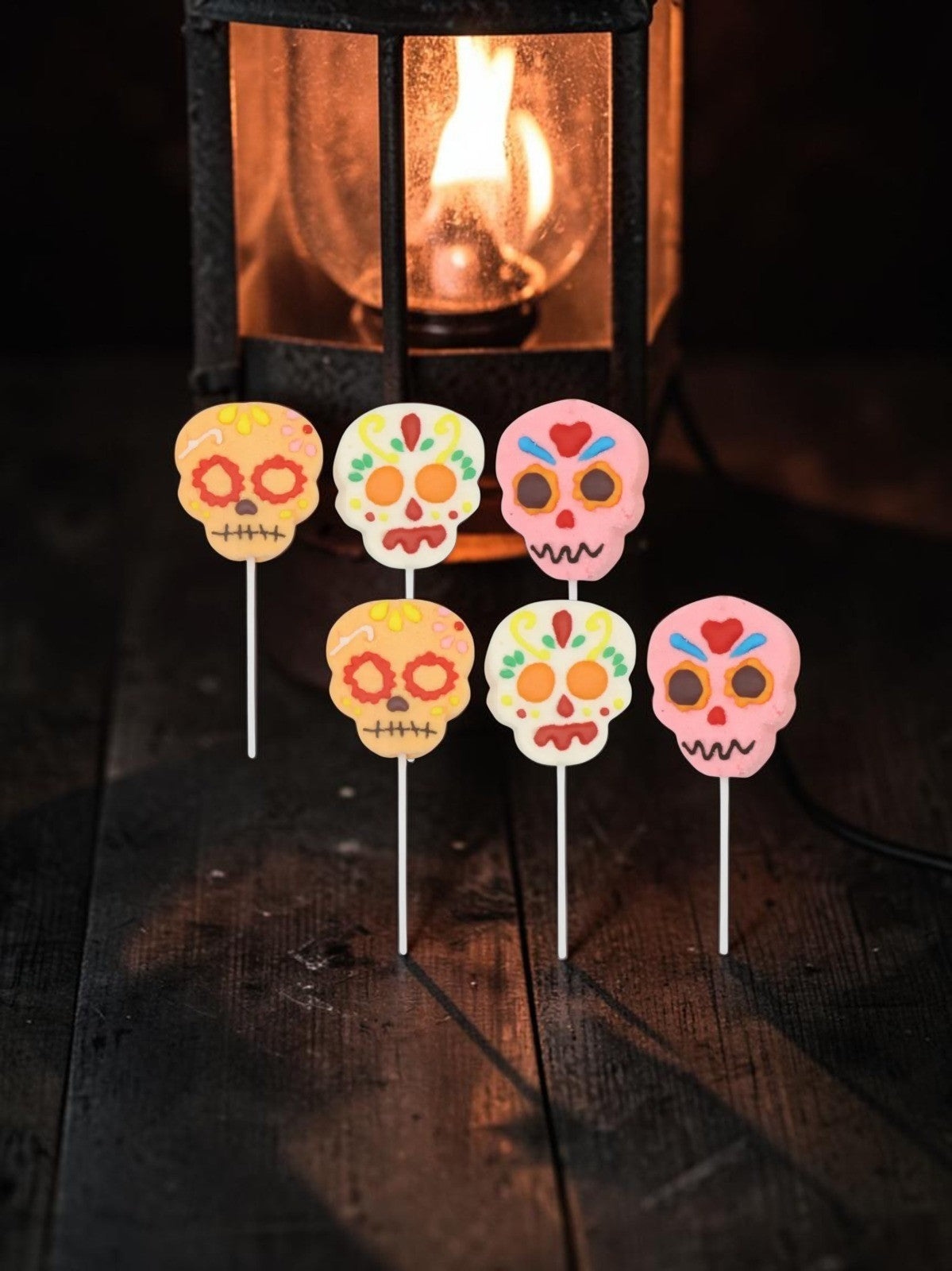 Skull Mallow Lollipops Halloween Fruit Flavoured Sweets 35g each 3, 6 or 12 Pack