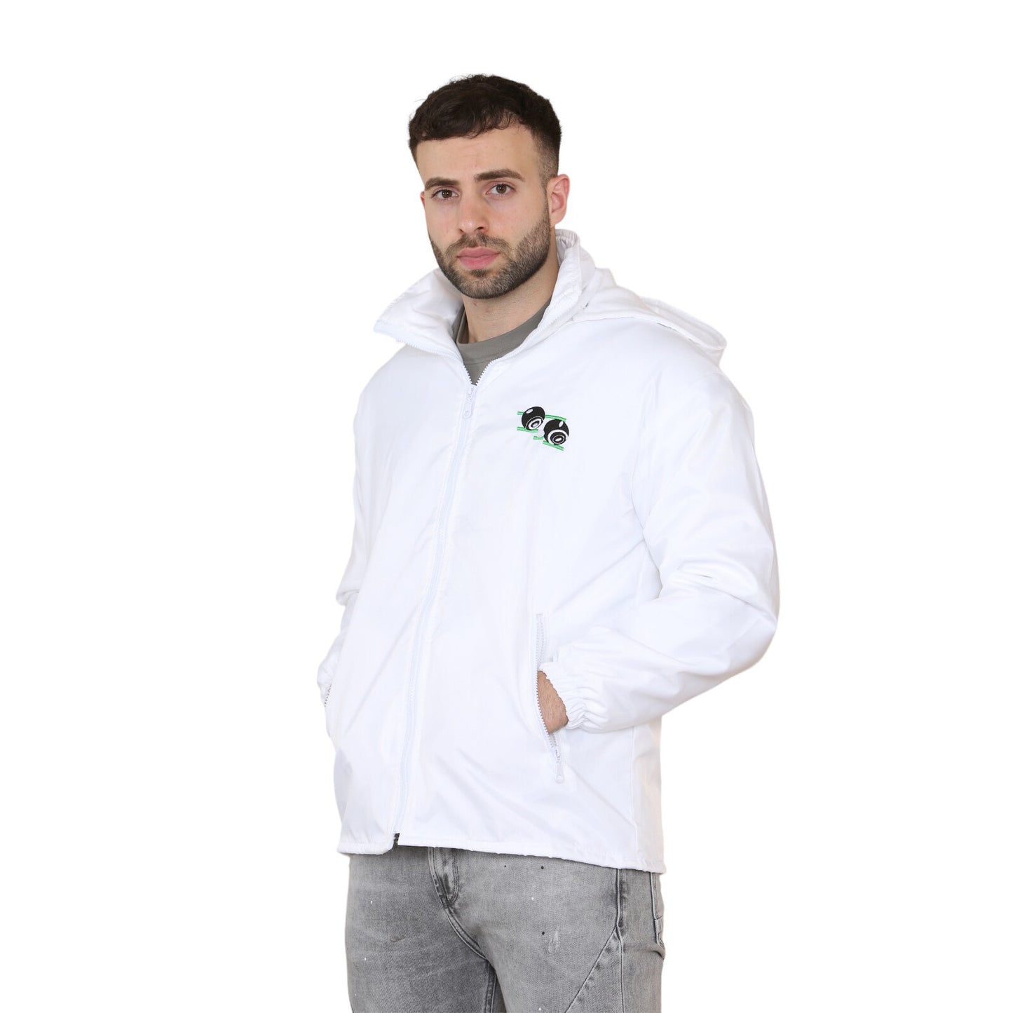 UNISEX BOWLING  JACKET WATERPROOFFULLY FLEECE LINED DETACHABLE HOOD ZIP POCKET