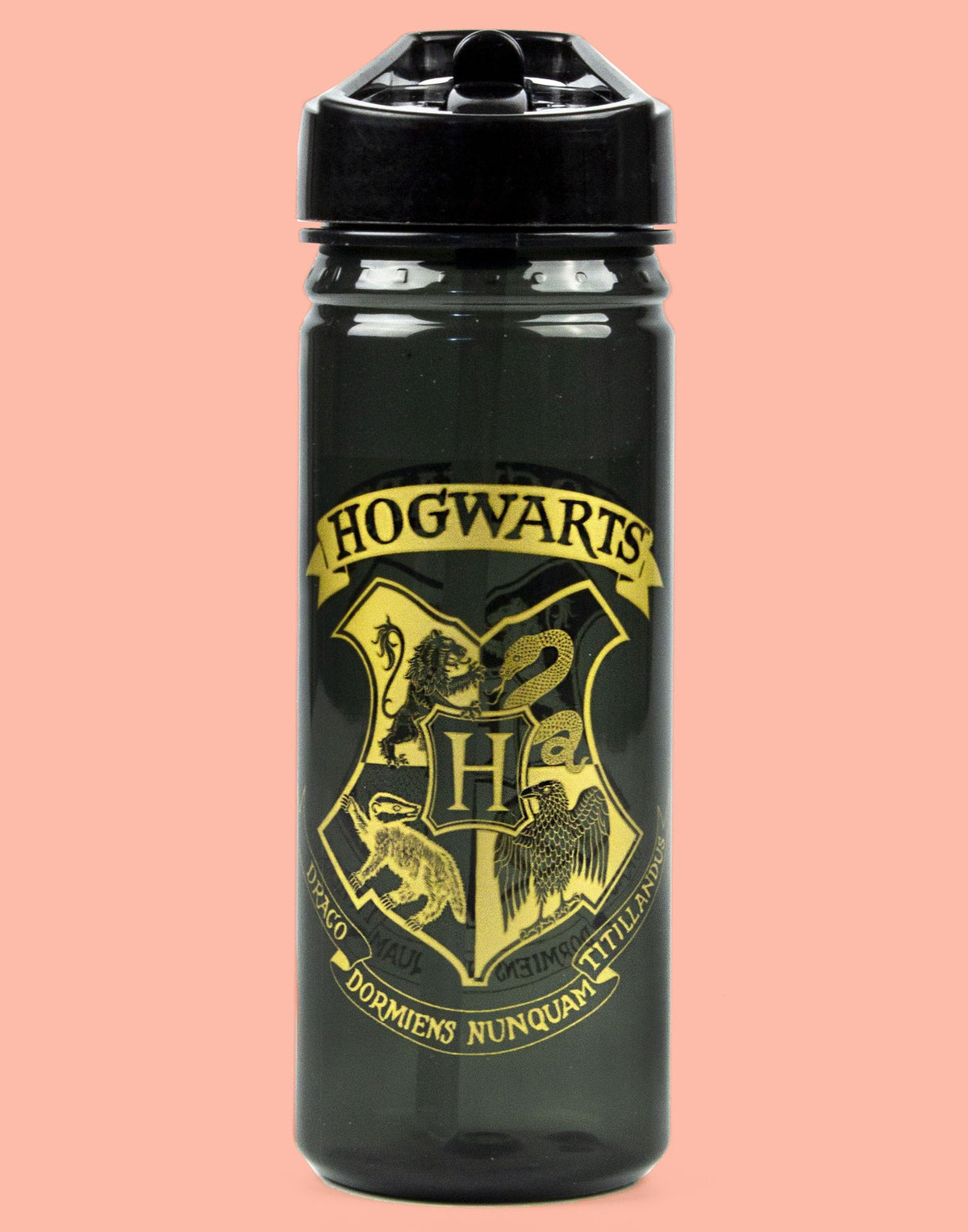Harry Potter Straw Water Bottle | Unisex Kids Black | Official Merch