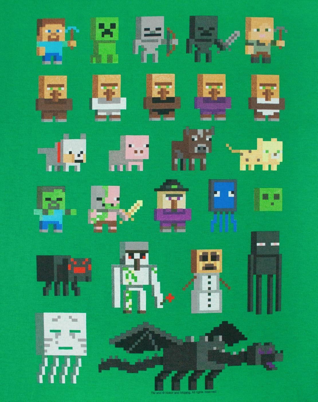 Minecraft Short Sleeved T-Shirt | Boys Green Gaming | Official Merch