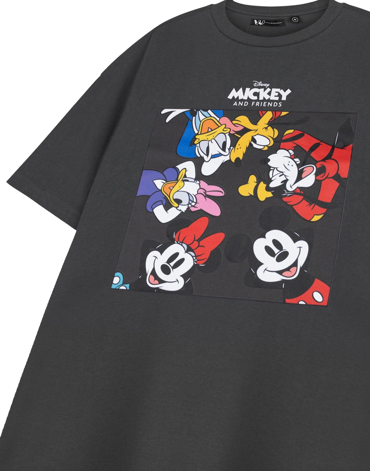 Disney Short Sleeved T-Shirt | Unisex Charcoal | Official Merch