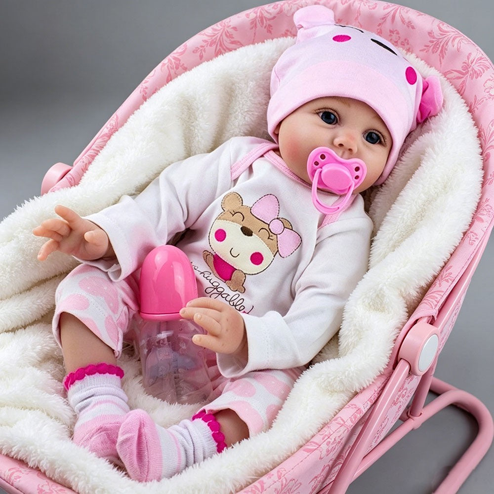 Handmade Reborn Baby Dolls Vinyl Silicone Lifelike Newborn Girl Doll Babies Gift