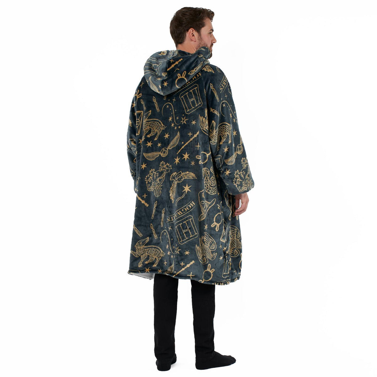 Harry Potter Oversized Hoodie Blanket Fleece Wearable Blanket Throw Sweatshirt
