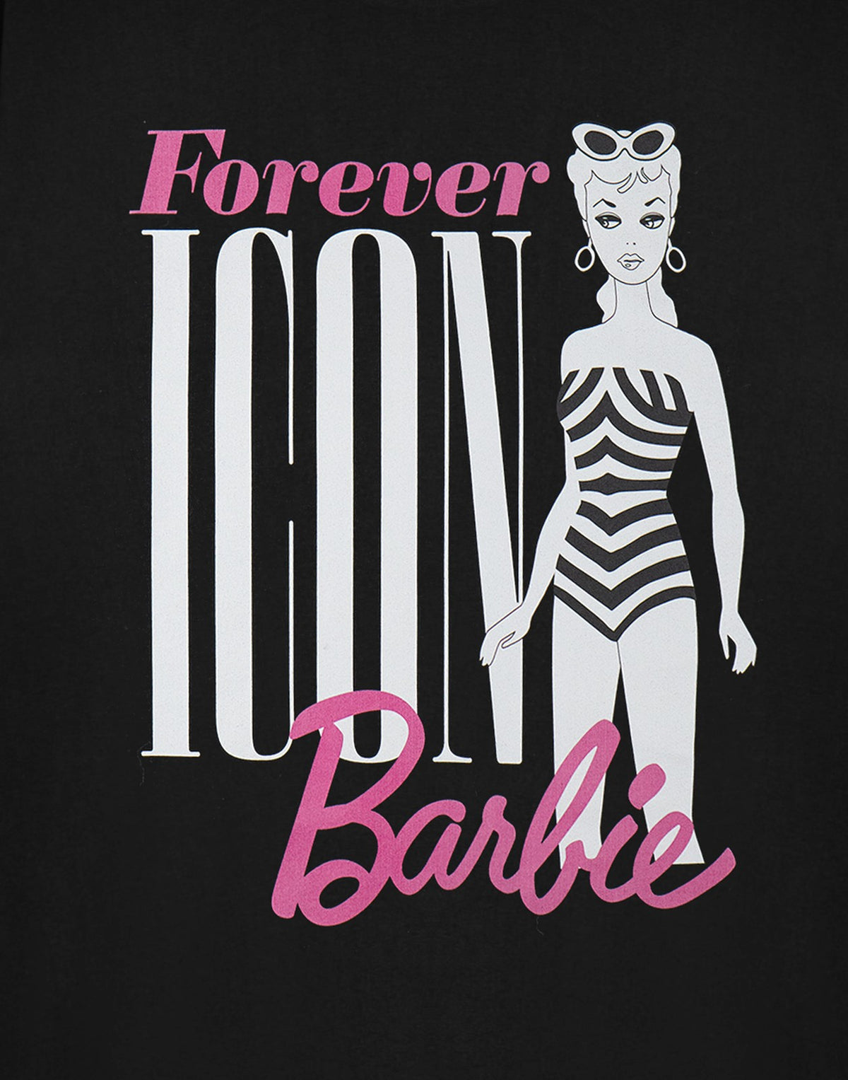 Barbie Short Sleeved T-Shirt Dress | Womens Black | Official Merch