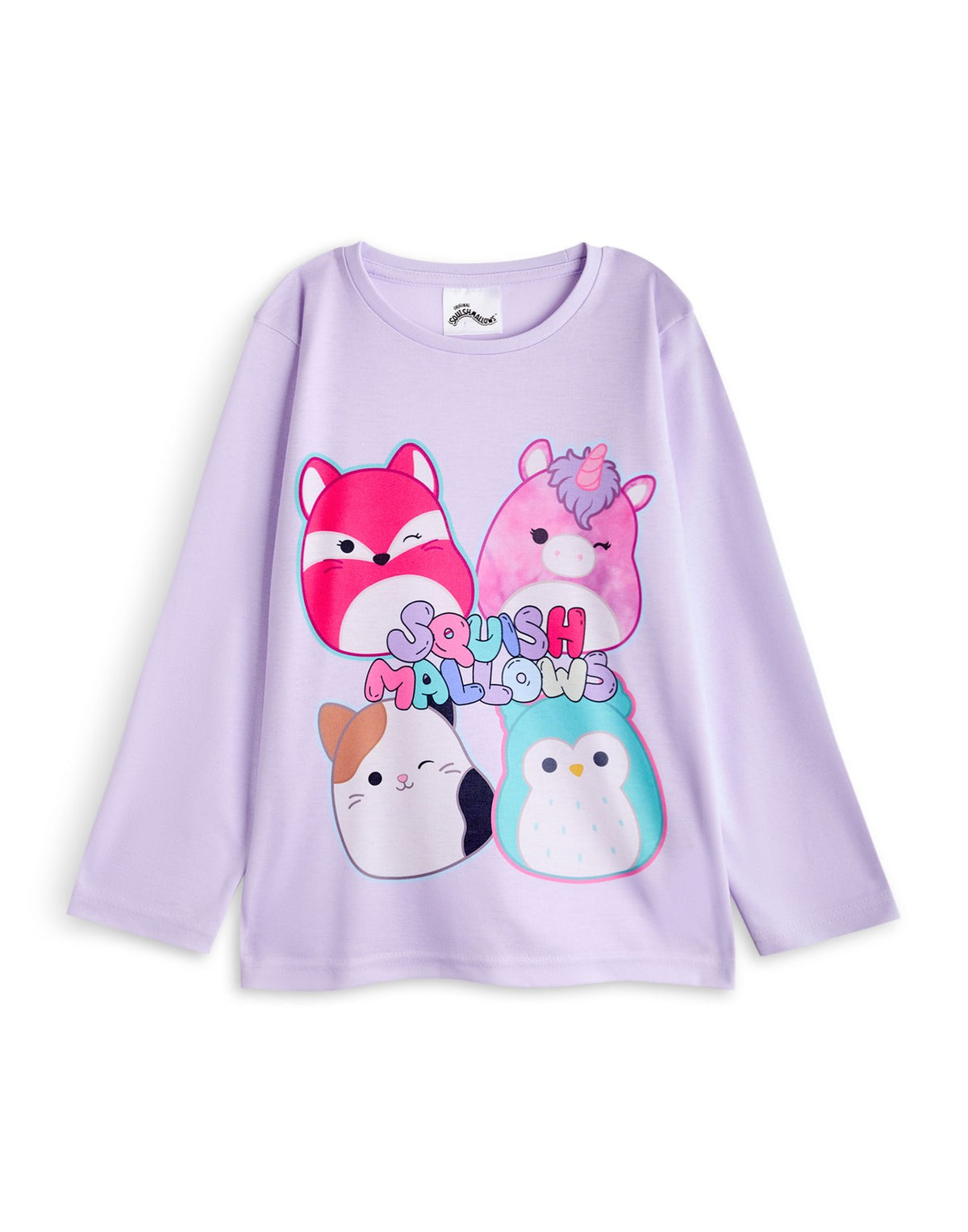 Squishmallows Multi-Pack of 2 Long Sleeve Long Leg Pyjama Set | Girls Purple | O