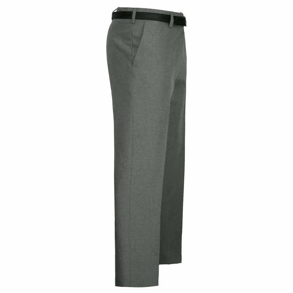 MENS OFFICE TROUSER BUSINESS WORK CASUAL SMART FORMAL BIG PLUS BELT POCKET PANTS