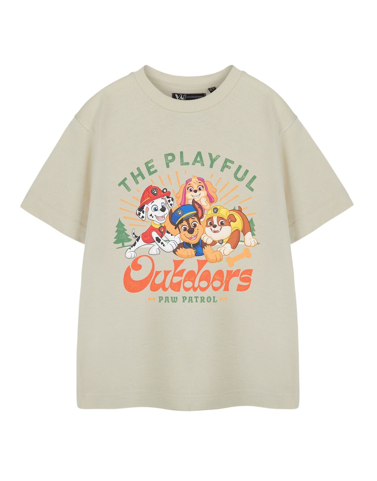 Paw Patrol Short Sleeved T-Shirt | Boys Oatmeal | Official Merch