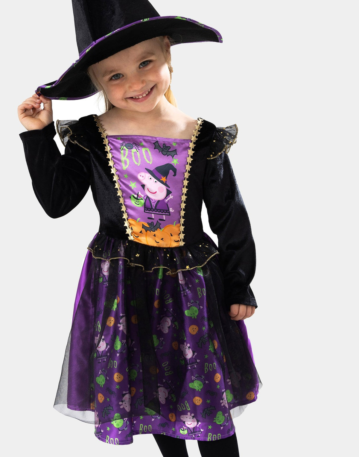 Peppa Pig 2 Piece Costume | Girls Black | Official Merch
