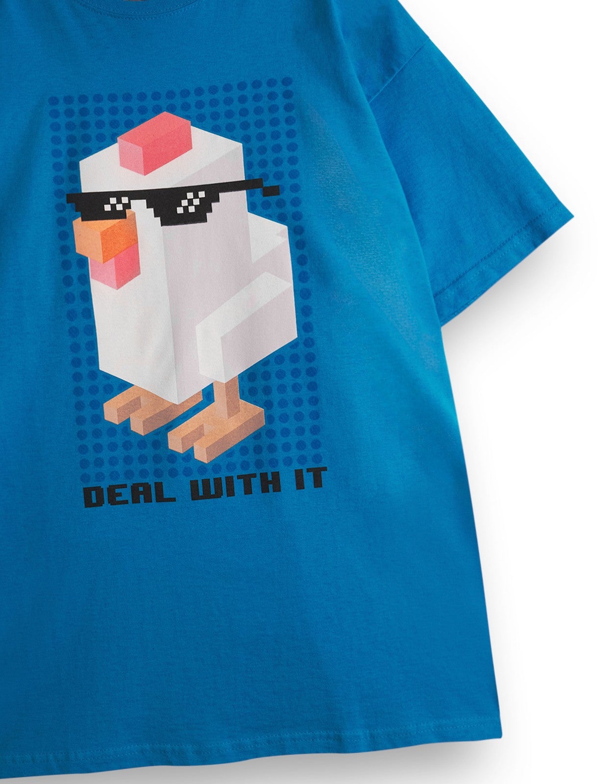 Crossy Road Short Sleeved T-Shirt | Boys Blue | Official Merch