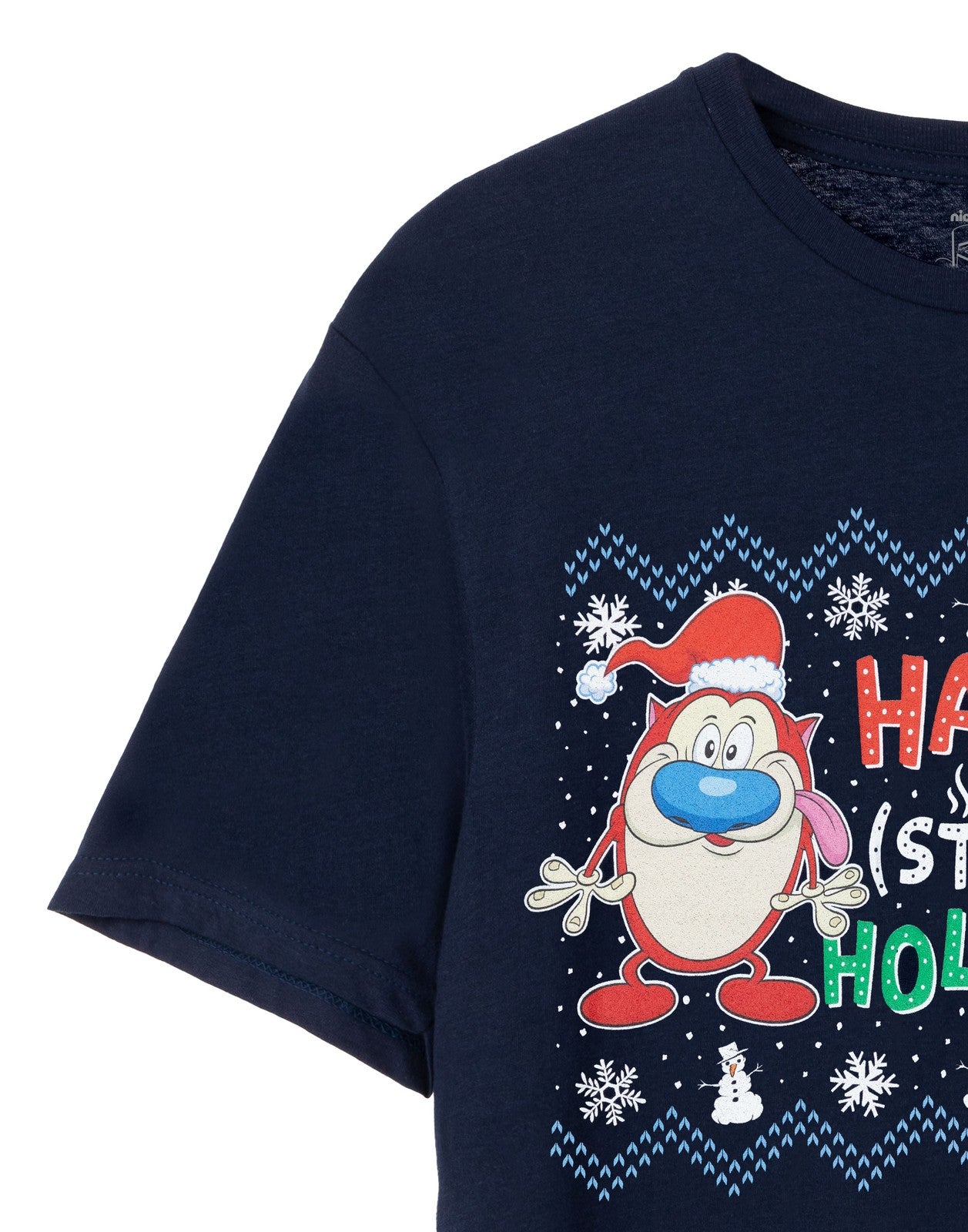 Ren & Stimpy Short Sleeved T-Shirt | Mens Navy | Official Merch
