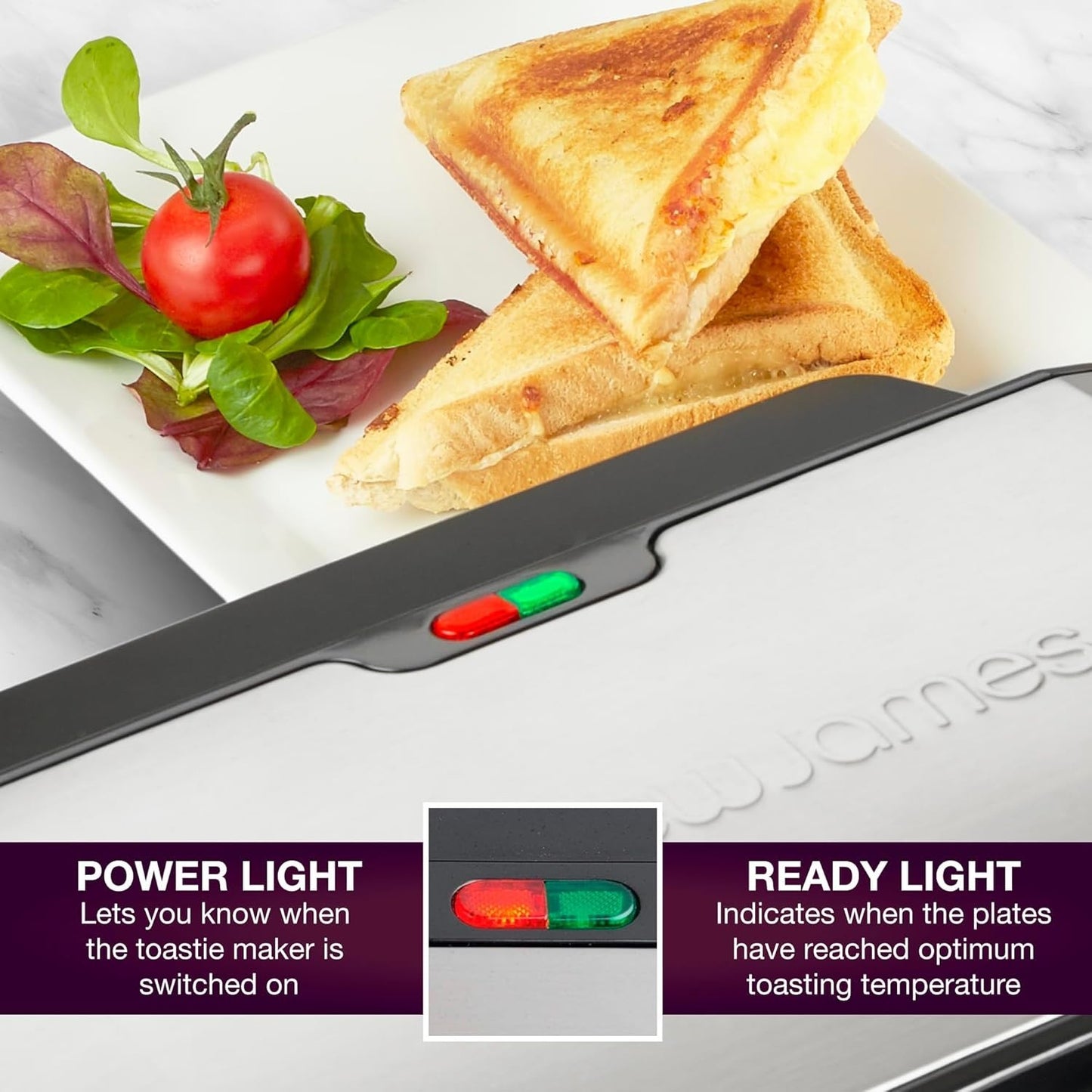 Toastie Maker Sandwich Toaster Extra Deep Fill Grill Toasty Machine Andrew James