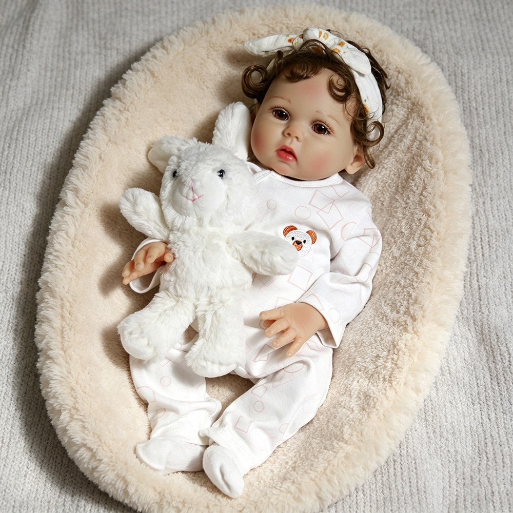 Lifelike Reborn Baby Dolls Full Body Vinyl Silicone Newborn Girl Doll Washable