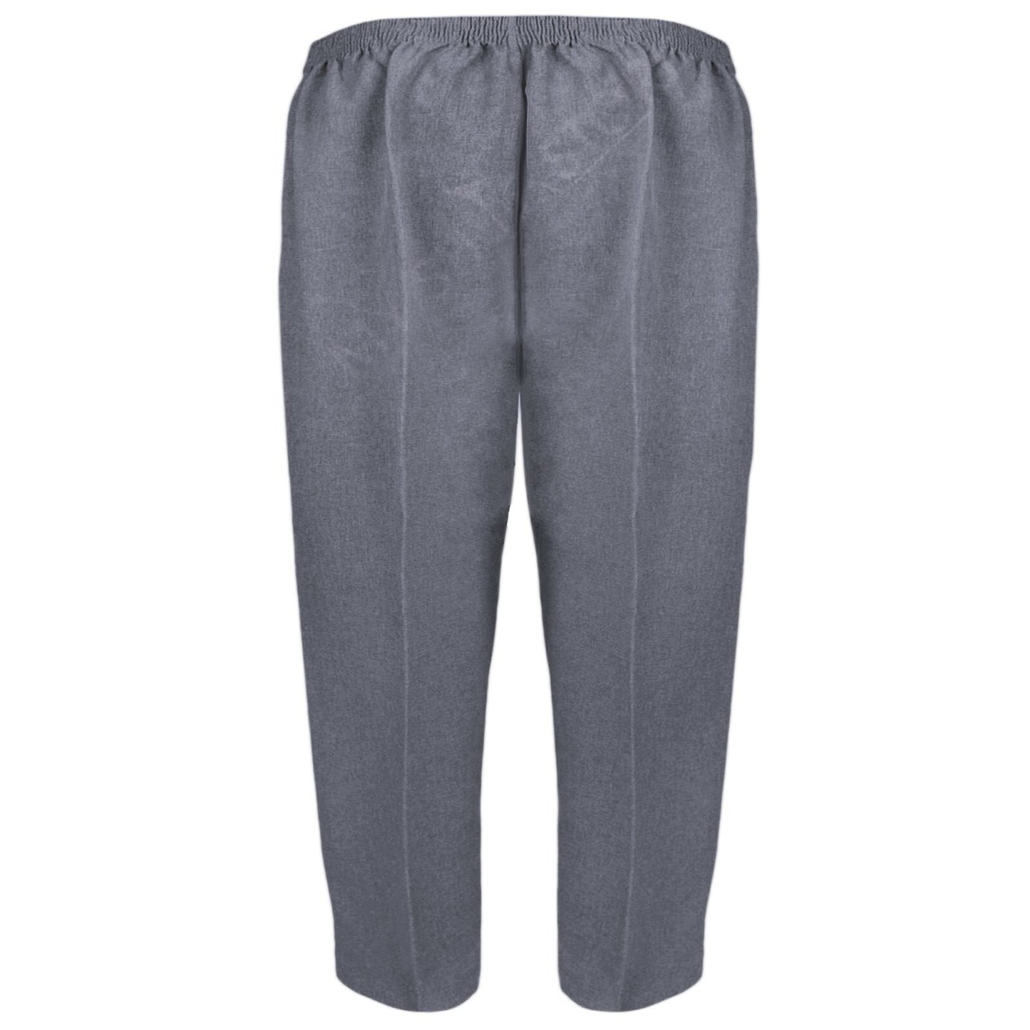 3/4 LENGTH WOMENS LADIES STRETCH ELASTICATED WAIST PLAIN PANTS CROPPED TROUSERS