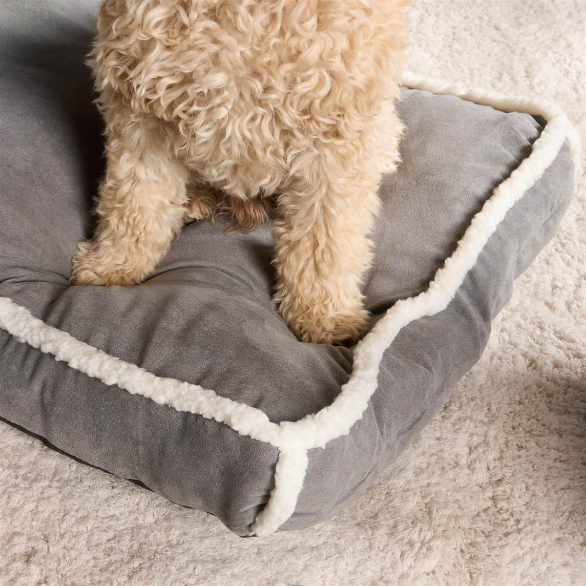 Sherpa Bind Pet Bed Dog Puppy Comfy Mat Cushion Washable Fleece Soft Plush Warm