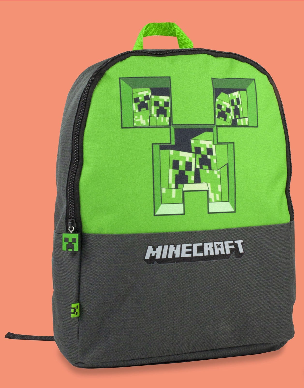 Minecraft Backpack | Boys Grey Gaming | Official Merch