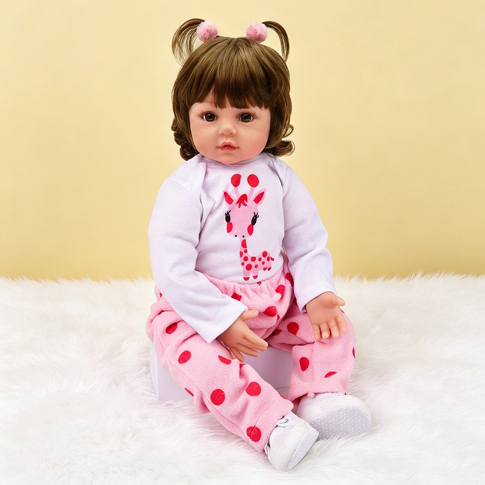 18" Realistic Reborn Dolls Newborn Girl Vinyl Silicone Lifelike Baby Doll Gift