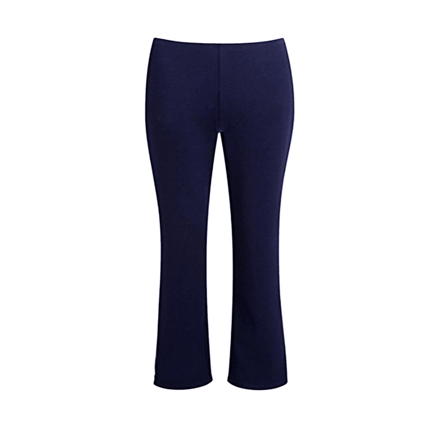 GIRLS SCHOOL TROUSER PULL ON FINELY RIBBED ELASTICATED WAIST BOOTLEG BOTTOM PANT