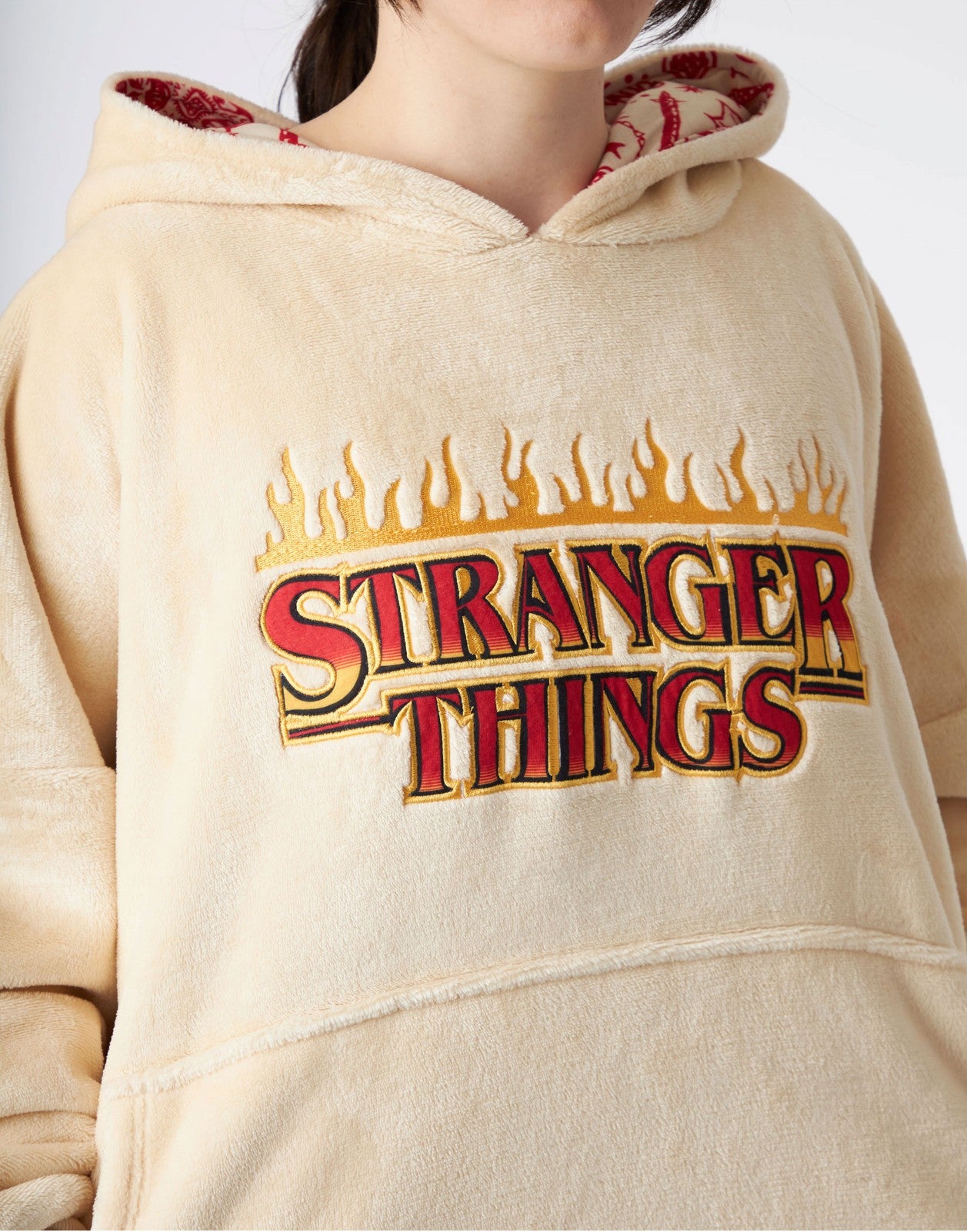 Stranger Things Blanket Hoodie | Unisex Cream | Official Merch