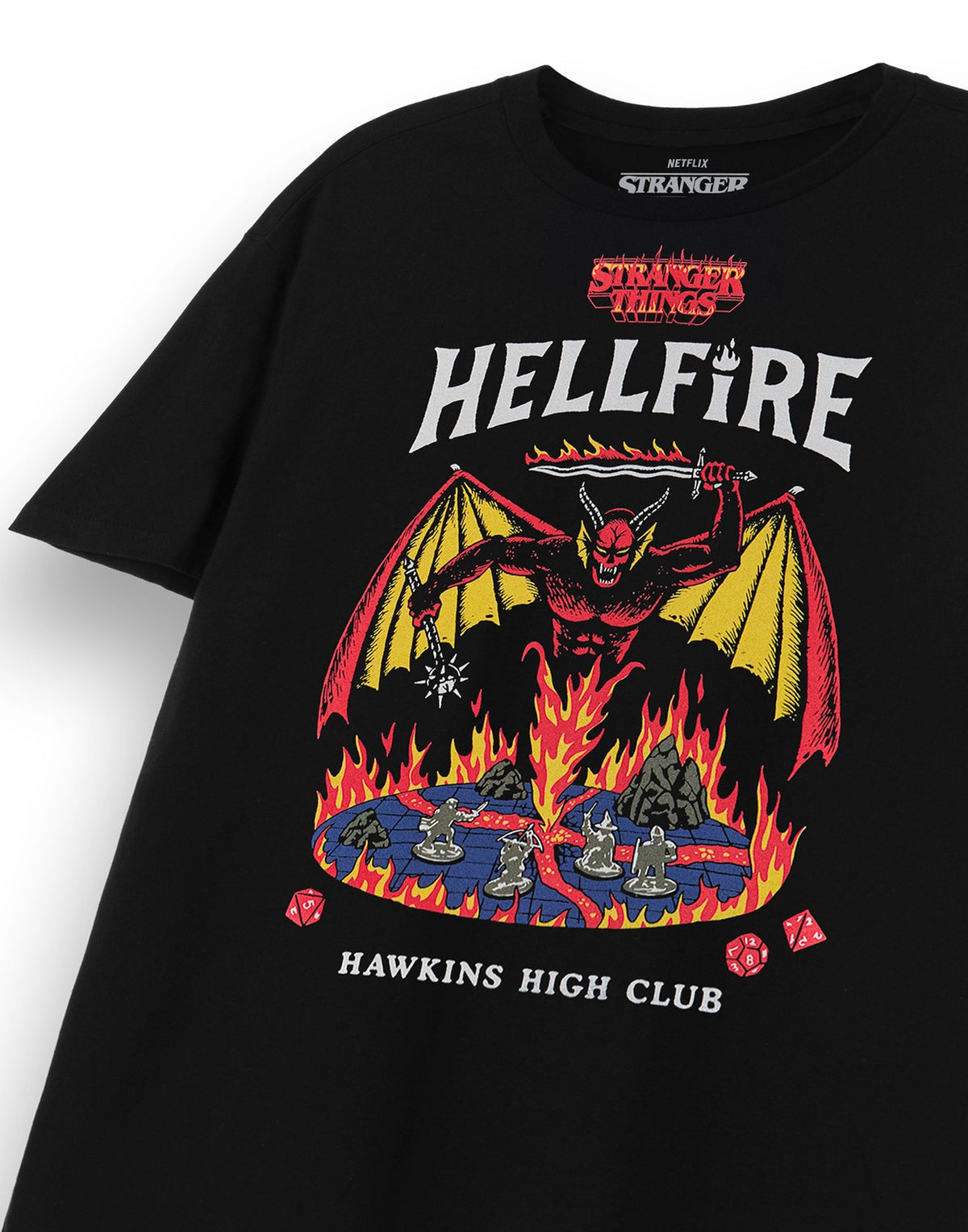 Stranger Things Short Sleeved T-Shirt | Unisex Black | Official Merch