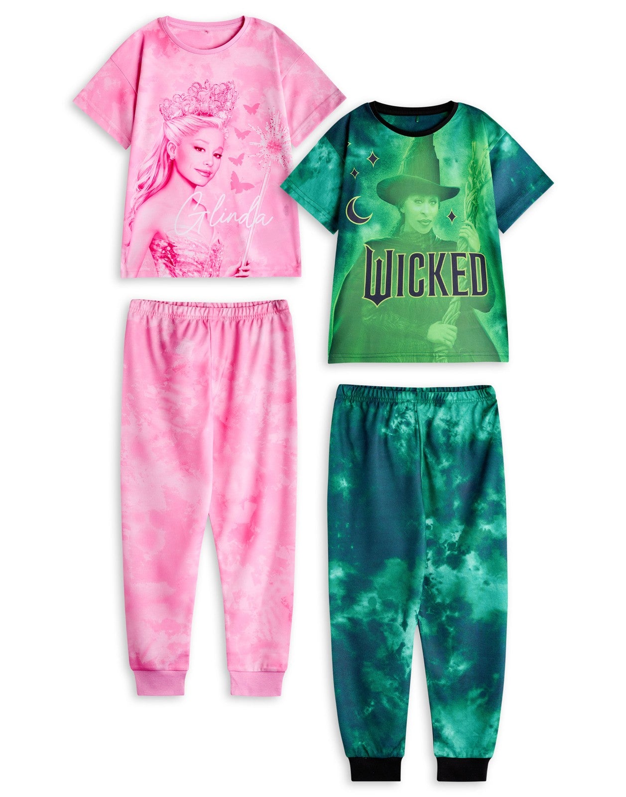 Wicked Multi-Pack of 2 Short Sleeve Long Leg Pyjama Set | Girls Multicoloured |