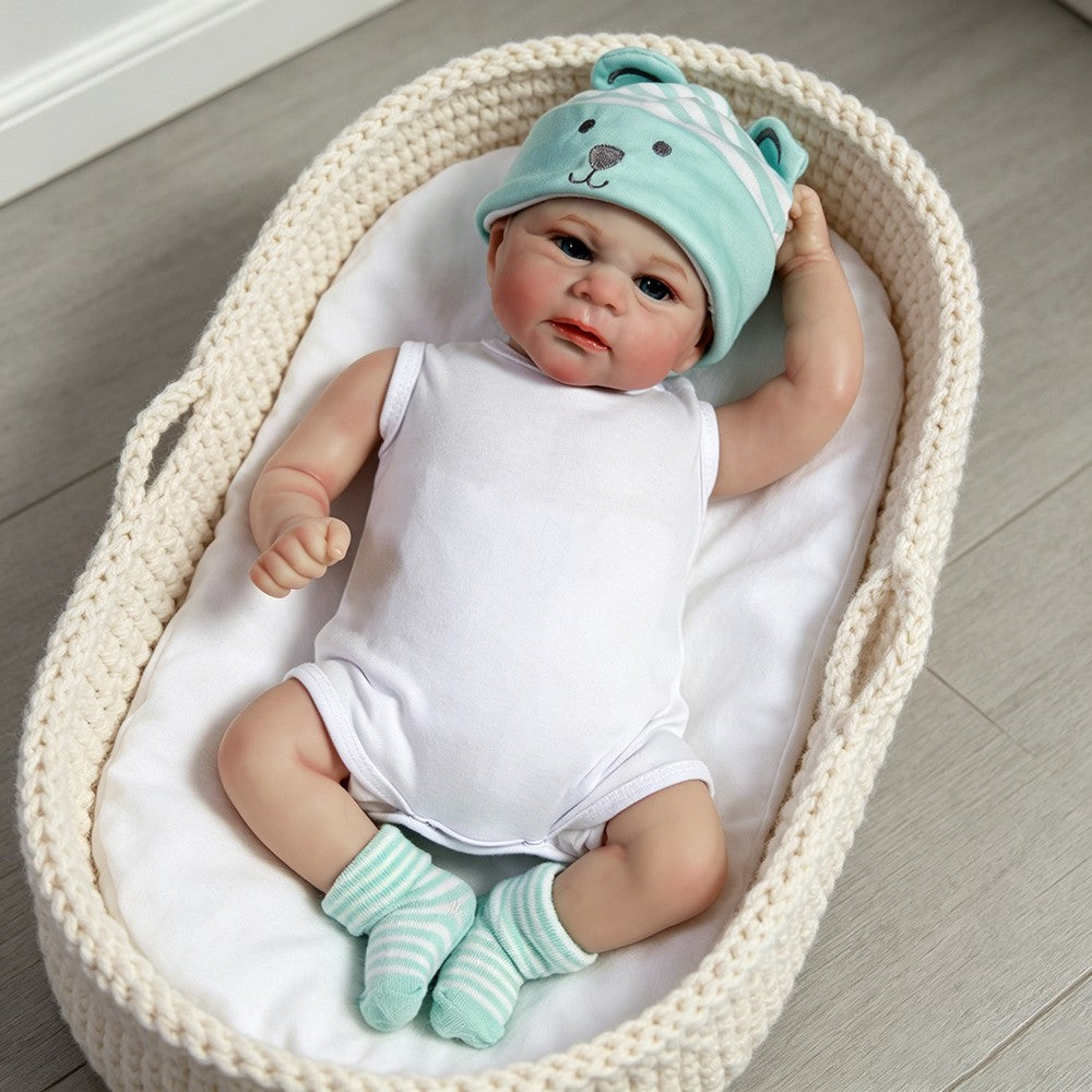 16" Real Life Reborn Baby Dolls Vinyl Silicone Handmade Newborn Boy Doll Gift UK