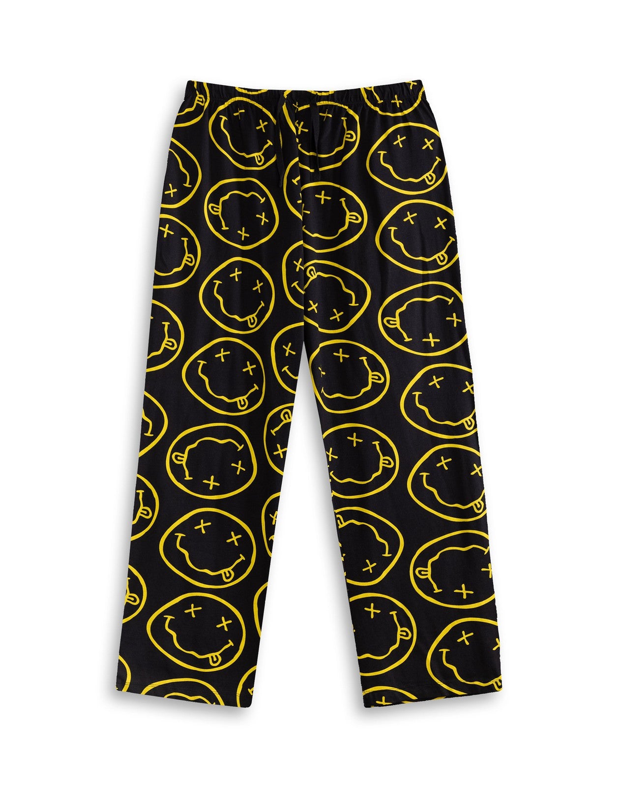 Nirvana Short Sleeve Long Leg Pyjama Set | Mens Black | Official Merch