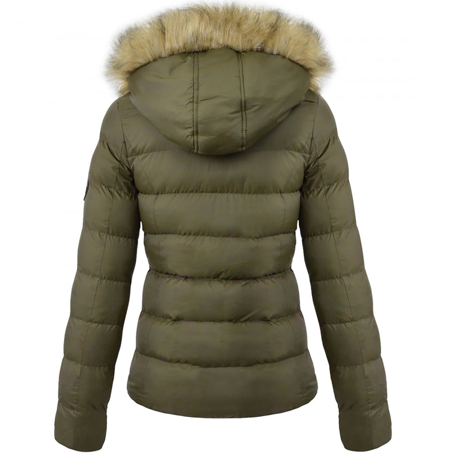 LADIES PUFFER JACKET WOMENS PADDED PUFFA FUR HOODED QUILTED BUBBLE PARKA COAT
