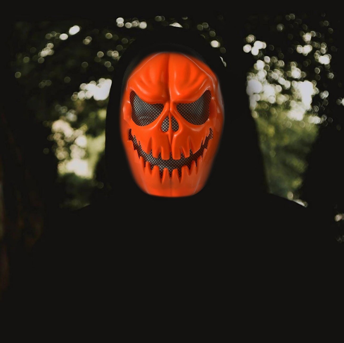 Halloween Mask Pumpkin Head Costume Adult Outfit Scary Spooky Horror
