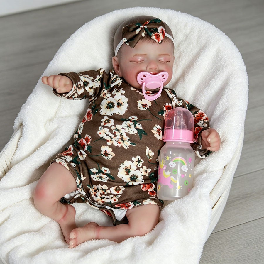 16inch Reborn Baby Dolls Vinyl Silicone Handmade Newborn Girl Adorable Doll Gift