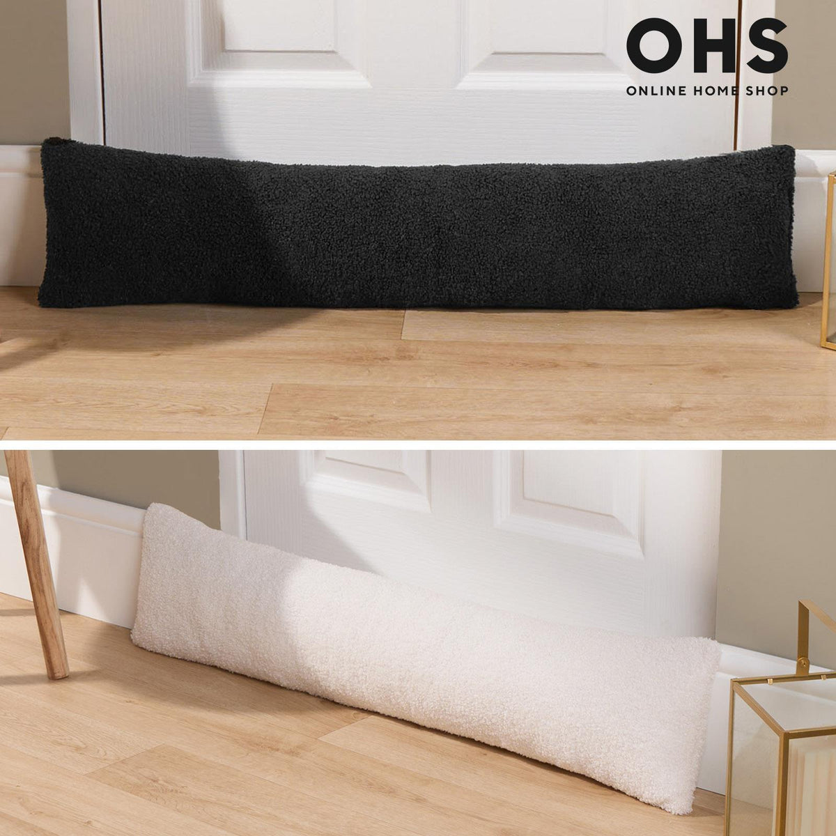 Fabric Boucle Door Draught Excluder Draft Window Seal Insulation Fleece Stopper