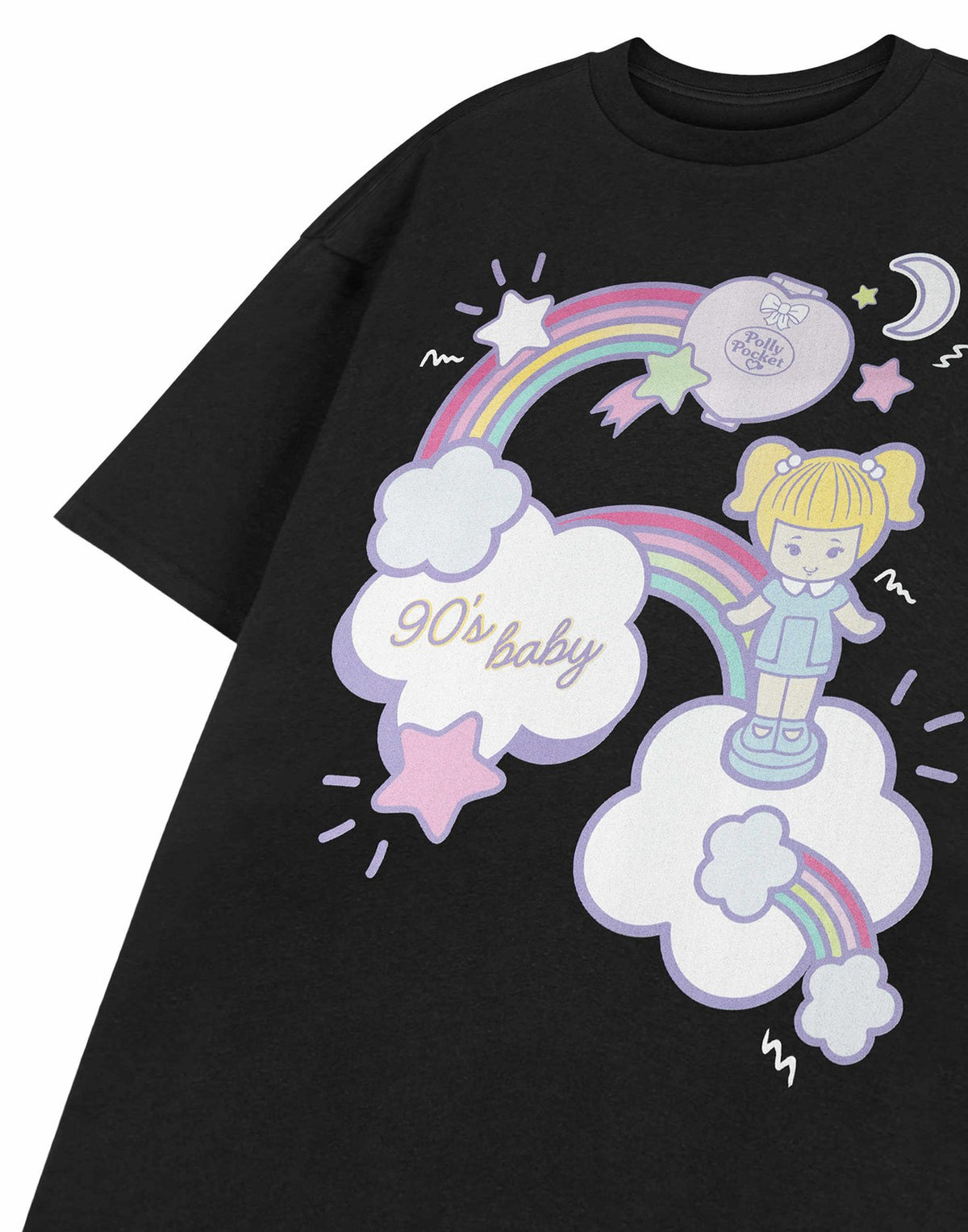 Polly Pocket Short Sleeved T-Shirt | Womens Black | Official Merch