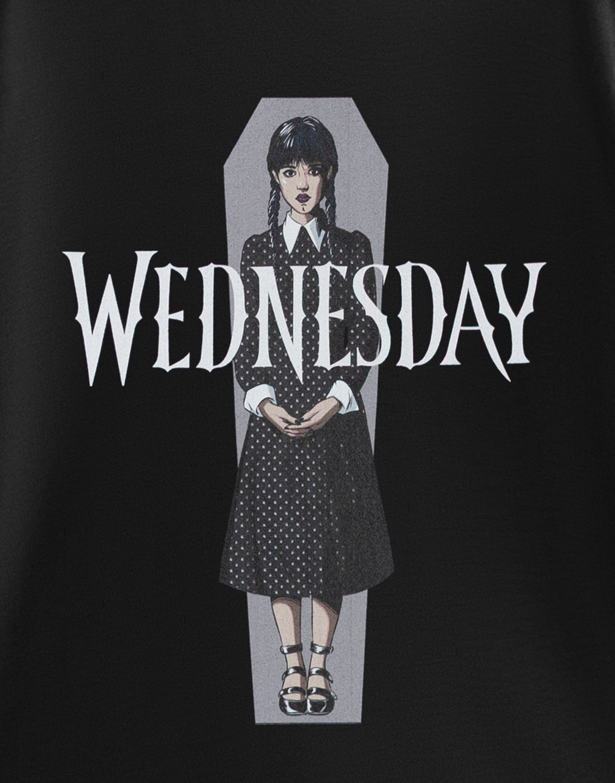Wednesday Short Sleeved T-Shirt | Girls Black | Official Merch