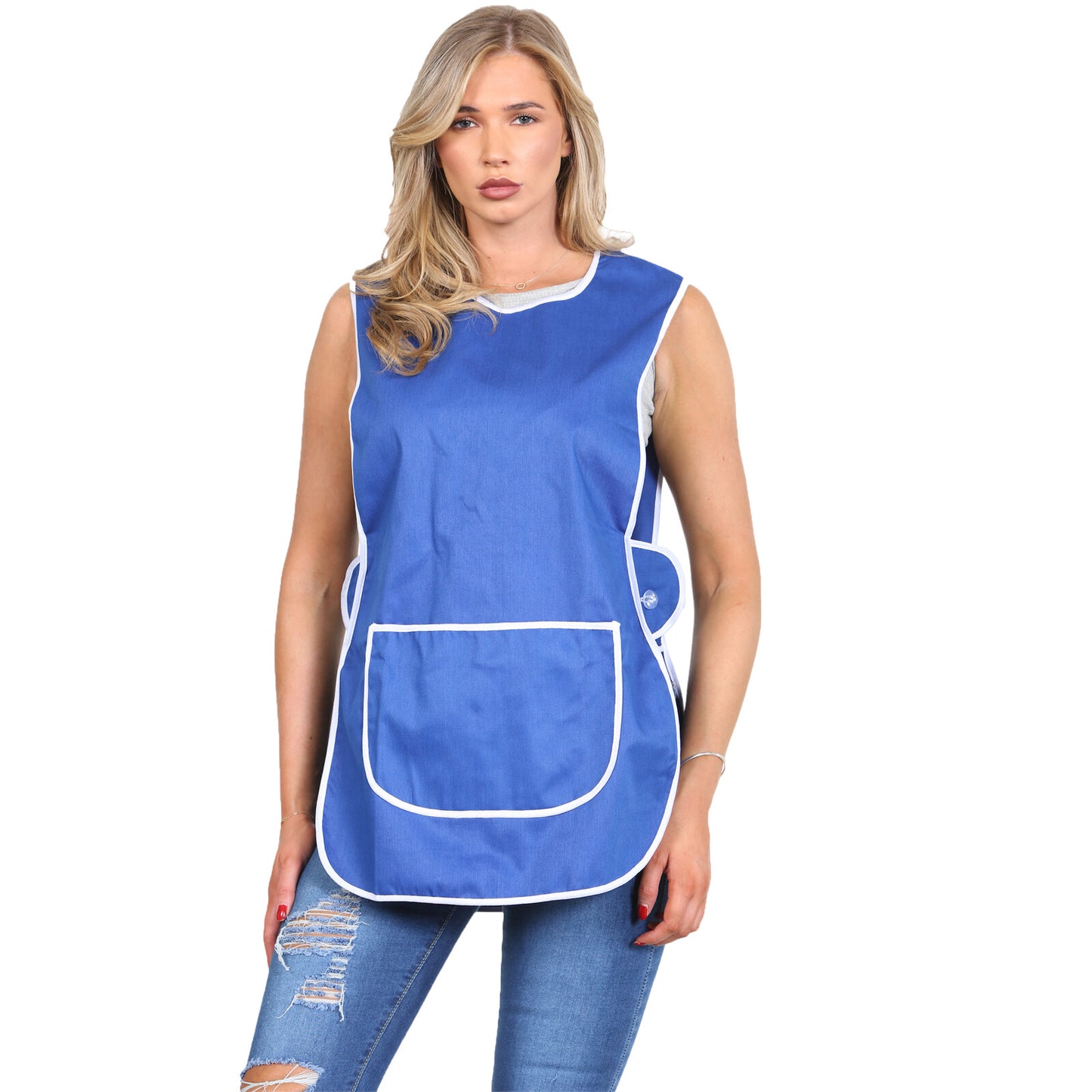LADIES TABARD WOMENS TABBARD APRON WITH POCKET KITCHEN CLEANING CHEF WORK WEAR