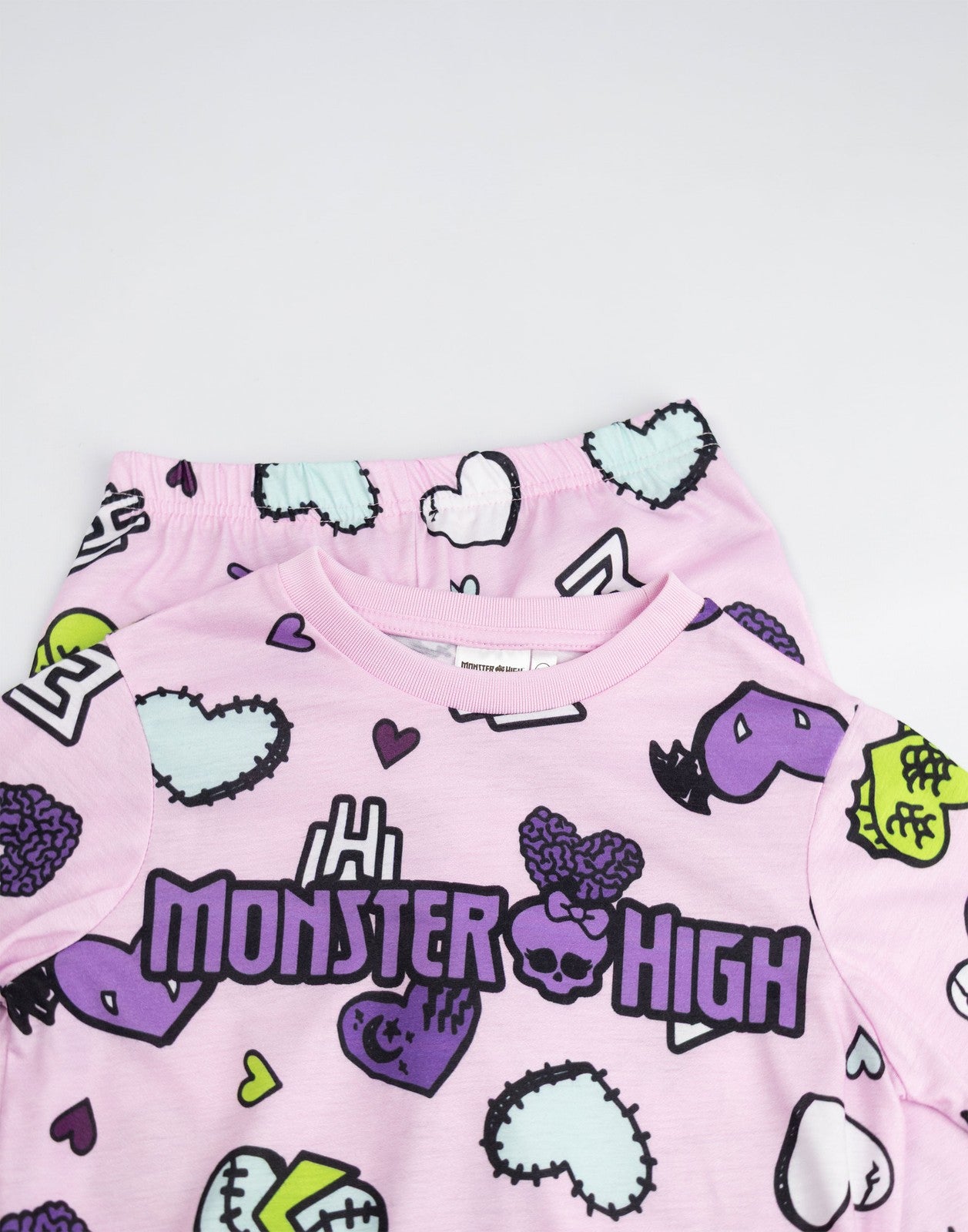 Monster High Long Sleeve Long Leg Pyjama and Jumper 3 Piece Set | Girls Multicol