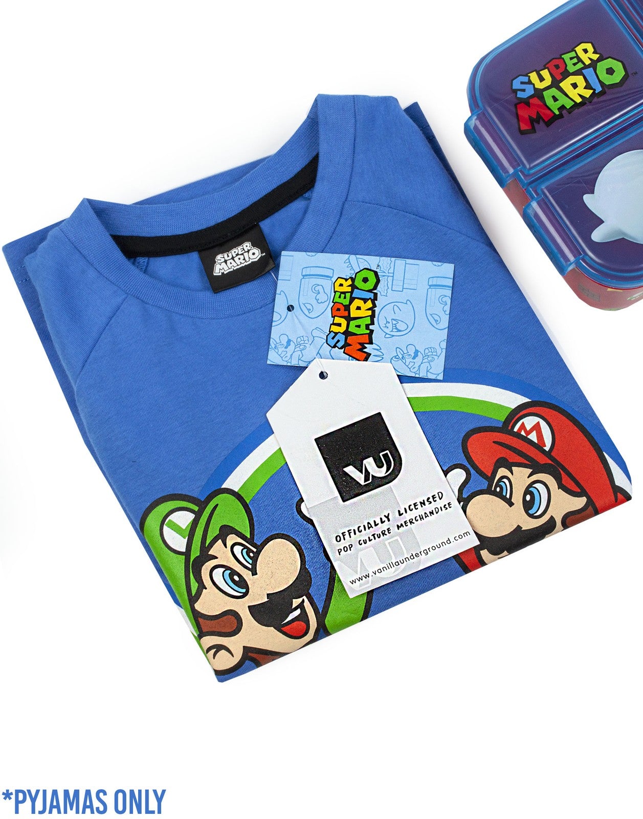 Nintendo Long Sleeve Long Leg Pyjama Set | Boys Blue | Official Merch