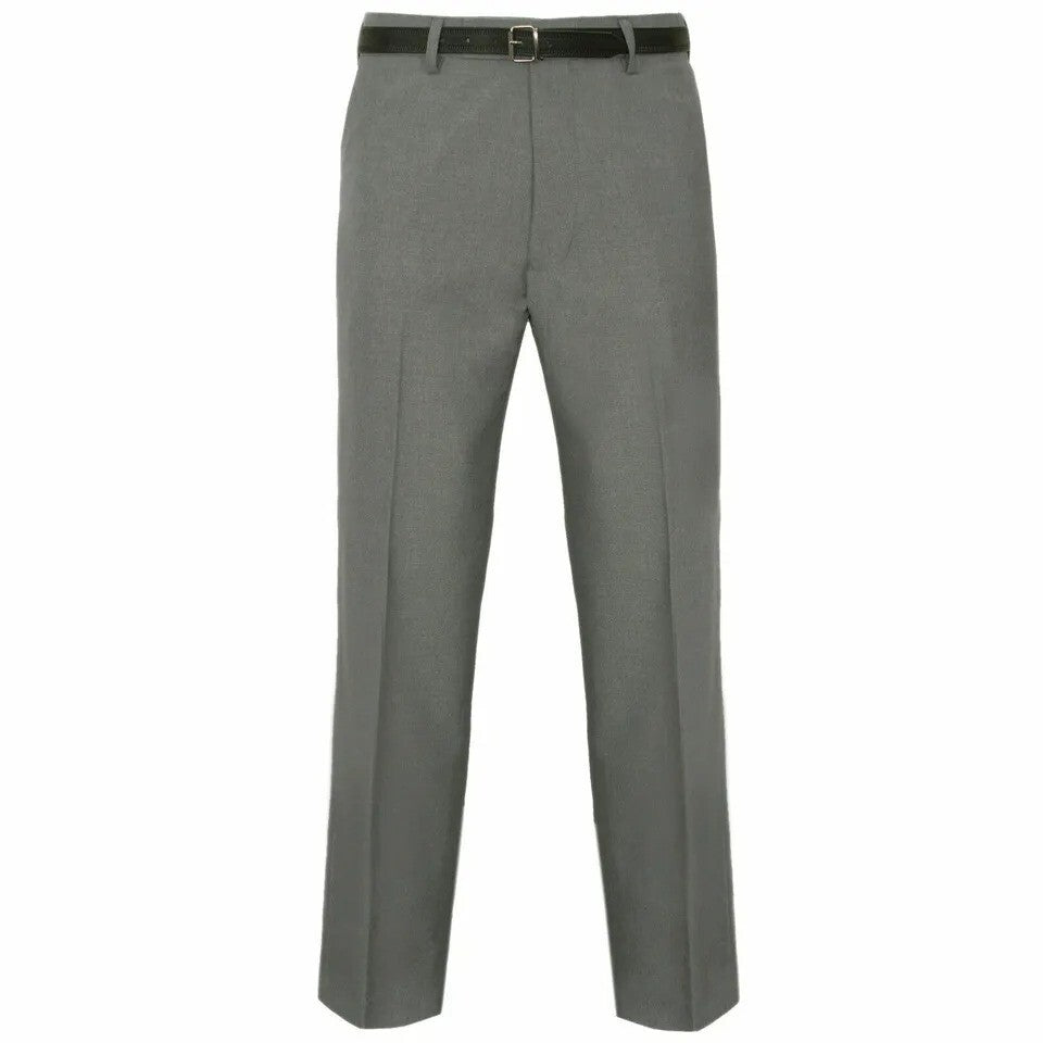MENS OFFICE TROUSER BUSINESS WORK CASUAL SMART FORMAL BIG PLUS BELT POCKET PANTS
