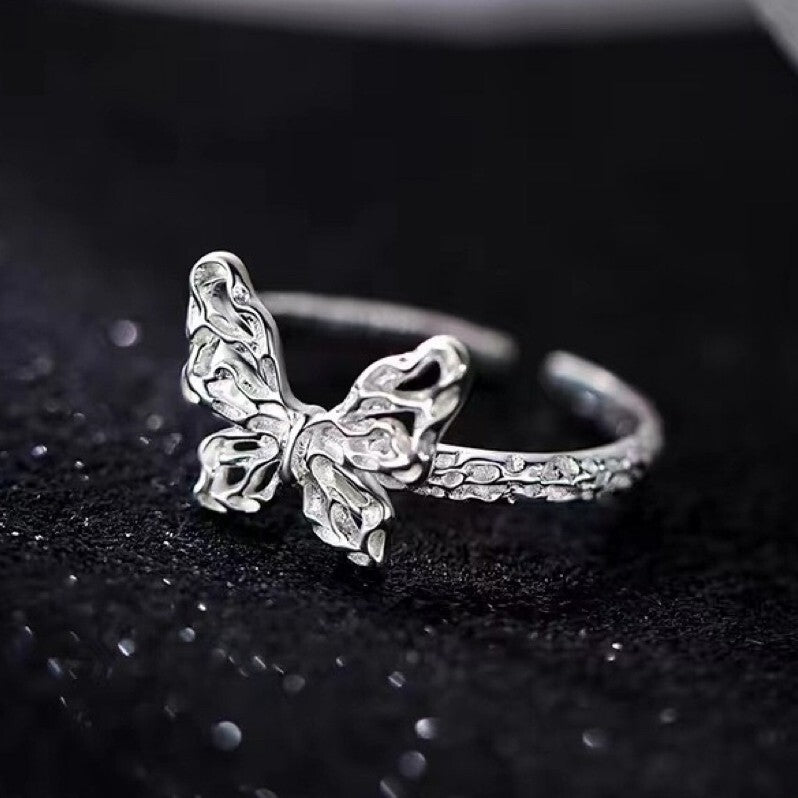 925 Sterling Silver Elegant Butterfly Adjustable Ring Women Girls Jewellery Gift