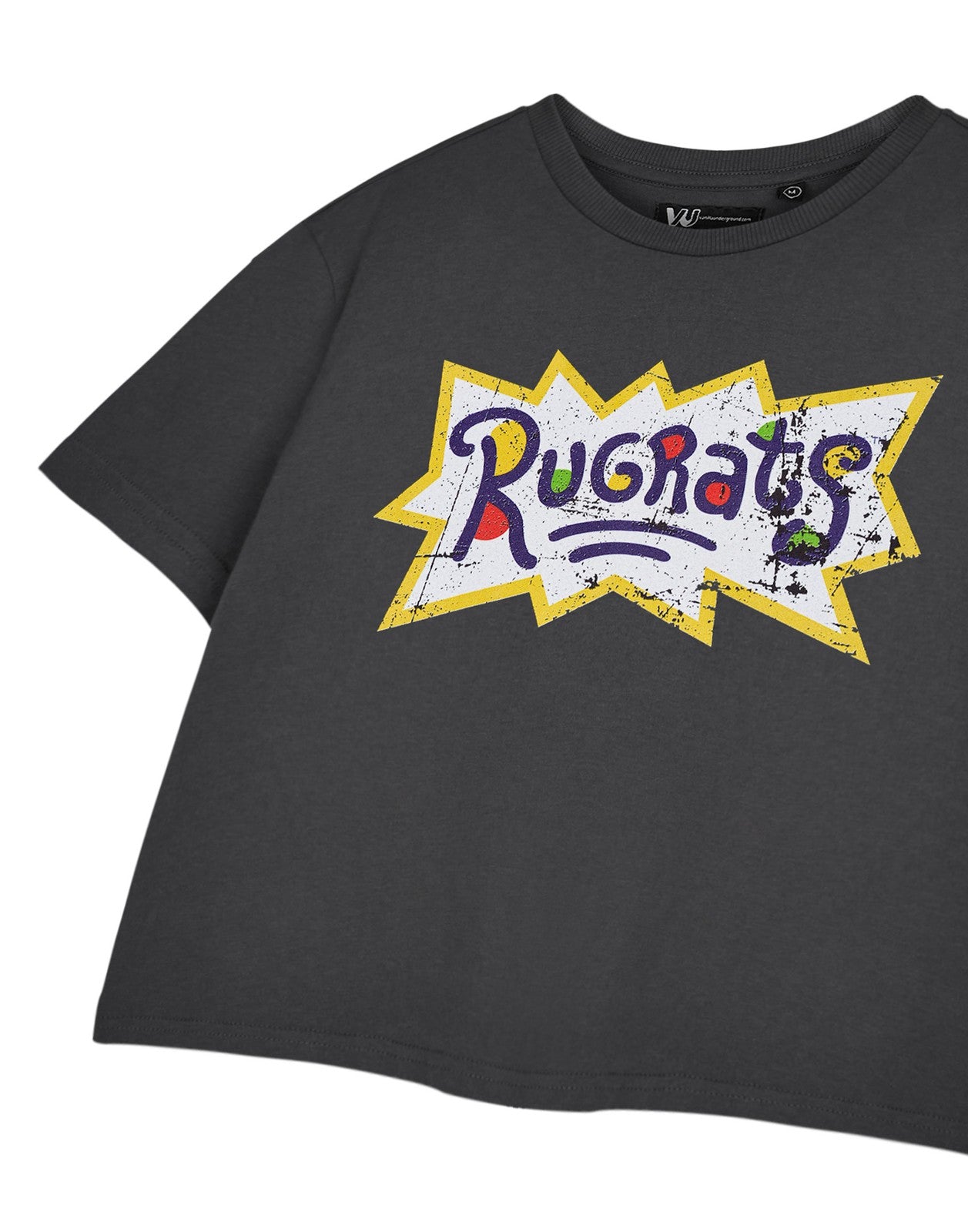 Rugrats Cropped Short Sleeved T-Shirt | Womens Charcoal | Official Merch