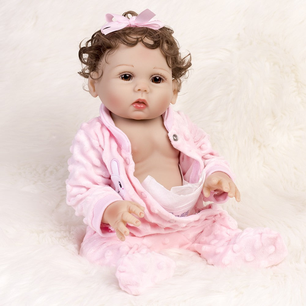 18" Realistic Reborn Baby Dolls Newborn Girl Doll Full Body Soft Vinyl Silicone