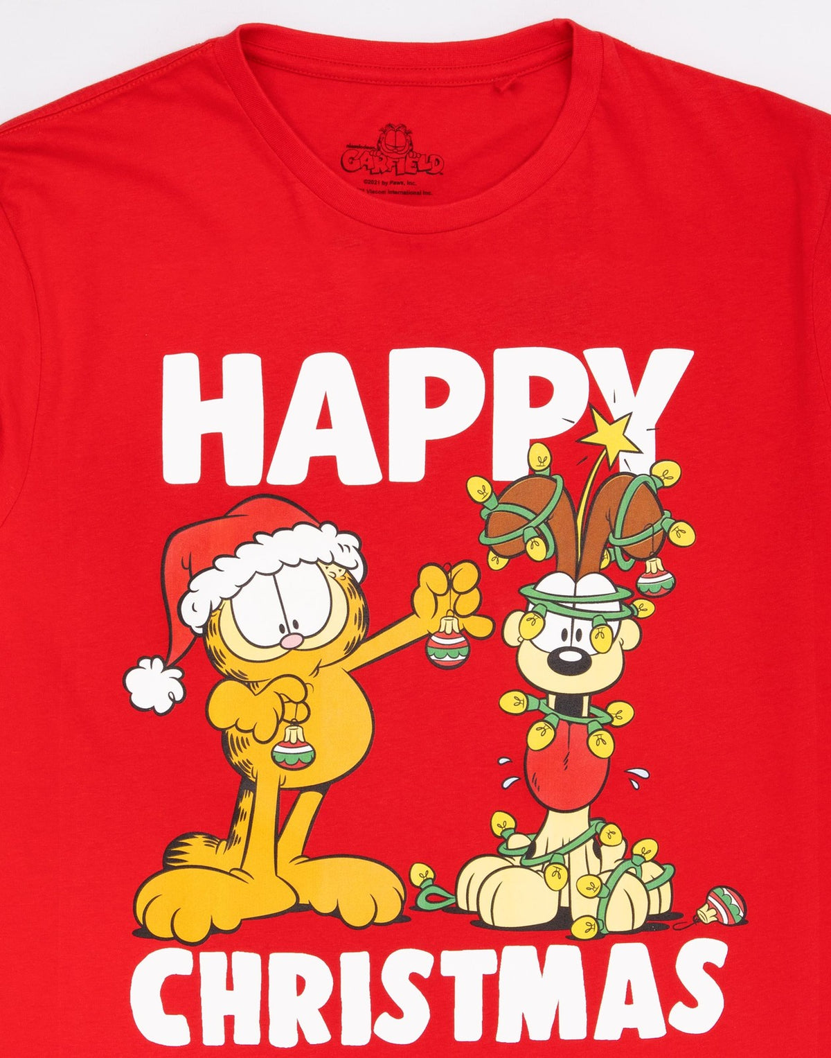 Garfield Short Sleeved T-Shirt | Mens Red | Official Merch