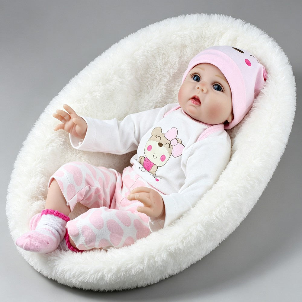 22" Reborn Baby Dolls Vinyl Silicone Realistic Newborn Girl Doll Lifelike Gift
