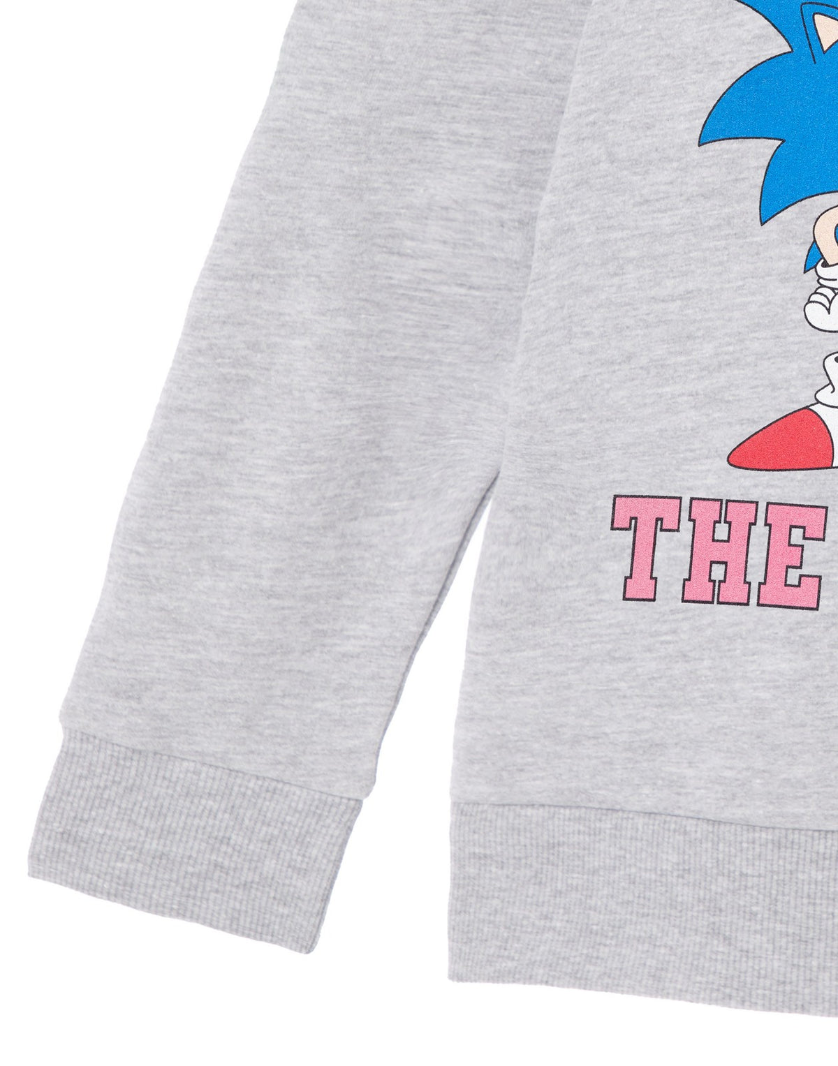 Sonic the Hedgehog Hoodie | Girls Grey Marl | Official Merch