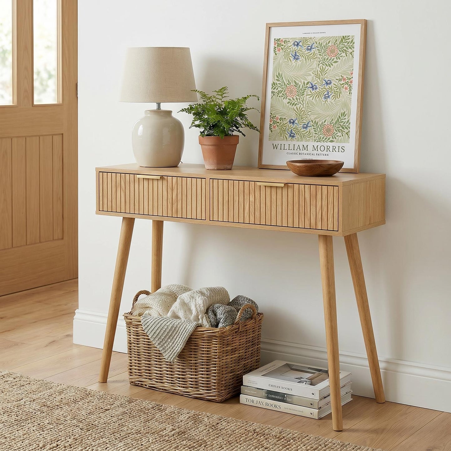 OHS Venice Console Table Engineered Wood Dressing Tables Entryway Display Unit