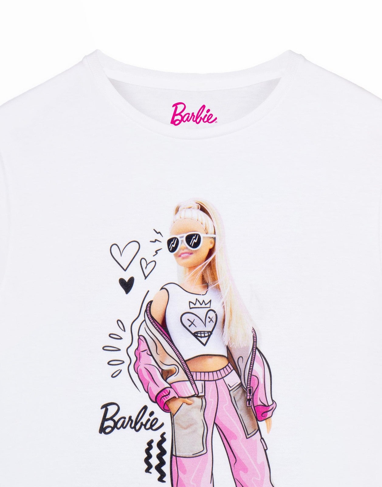 Barbie Short Sleeved T-Shirt | Girls White | Official Merch