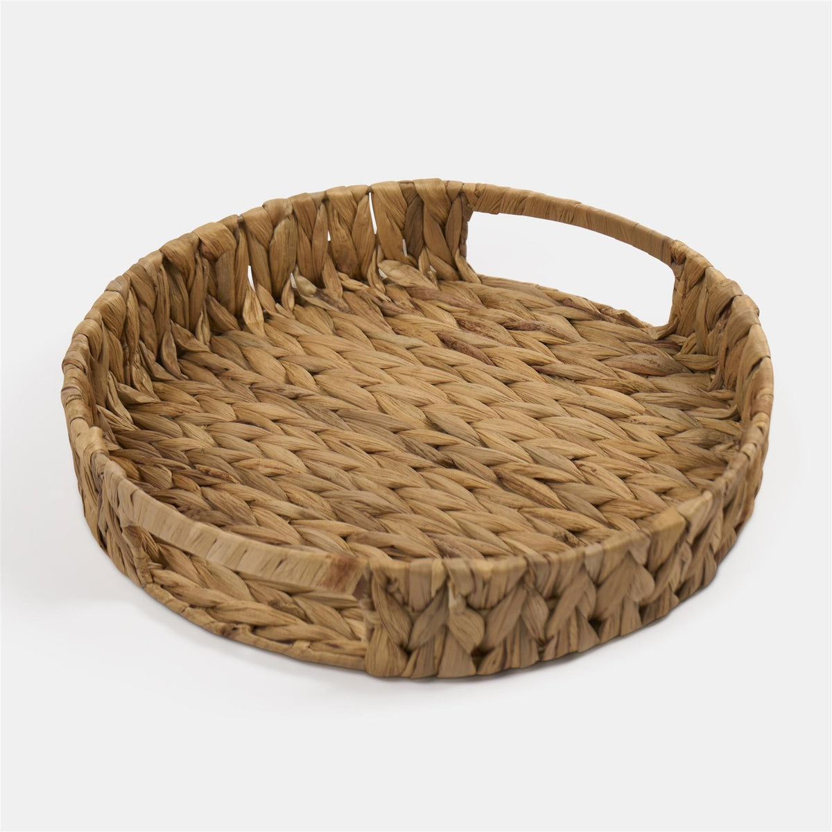 Round Serving Tray Home Accessory Display Seagrass Decorative Organiser Bedroom