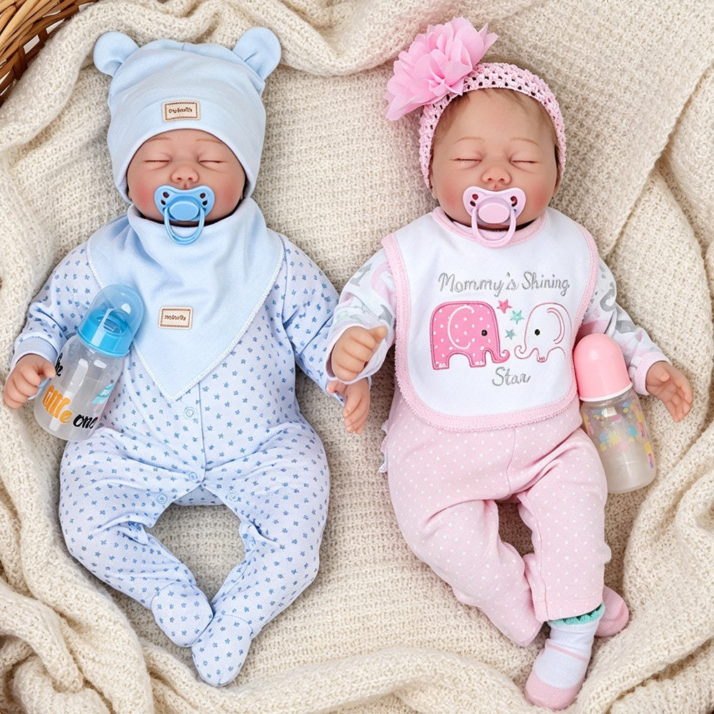 22" Realistic Reborn Dolls Lifelike Newborn Girl/Boy/Twins Handmade Baby Doll UK
