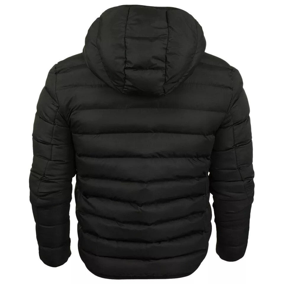 BOYS PADDED JACKET PUFFER PUFFA WARM WINTER QUILTED BUBBLE HOODED SCHOOL COAT