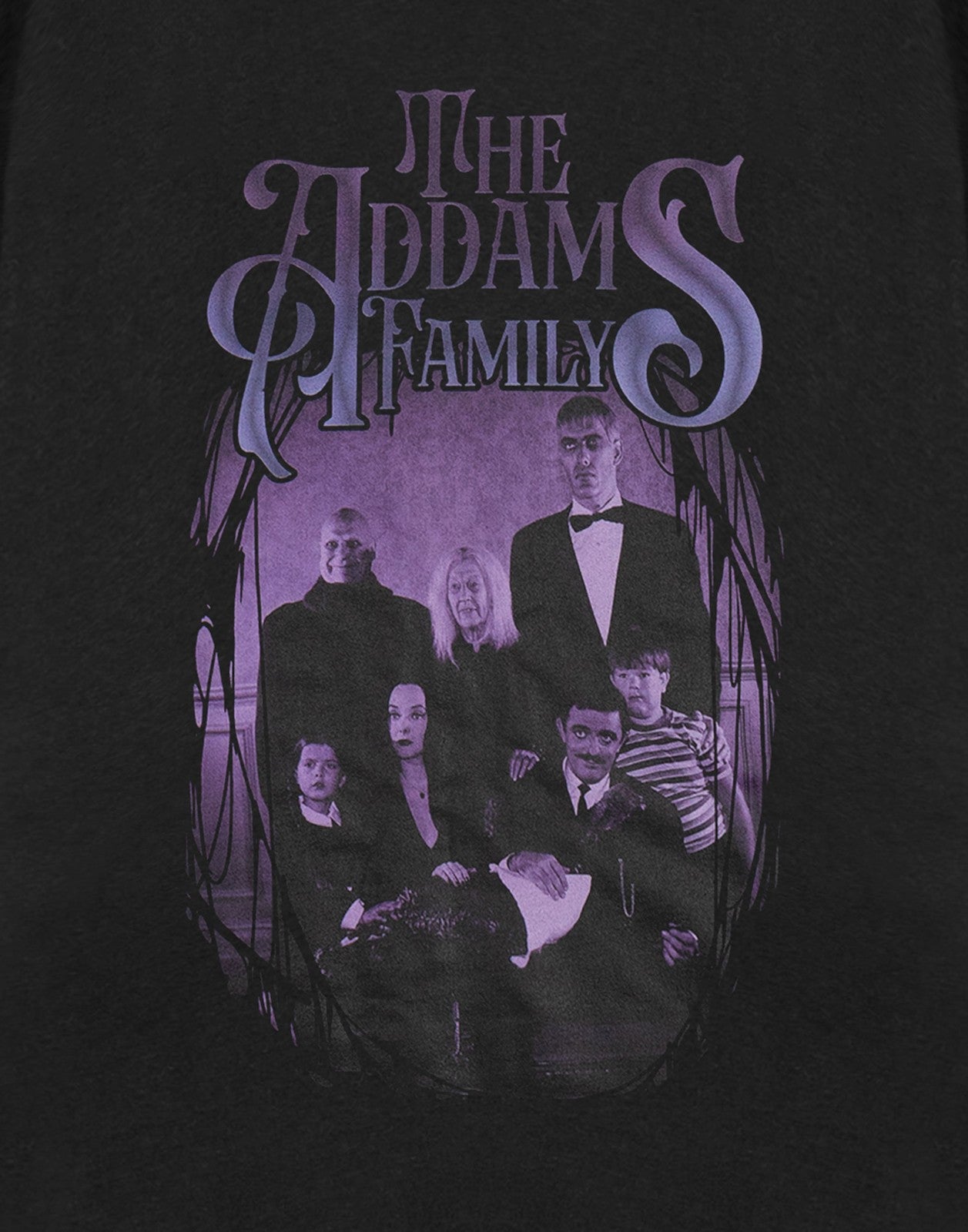 The Addams Family Short Sleeved T-Shirt | Unisex Black | Official Merch