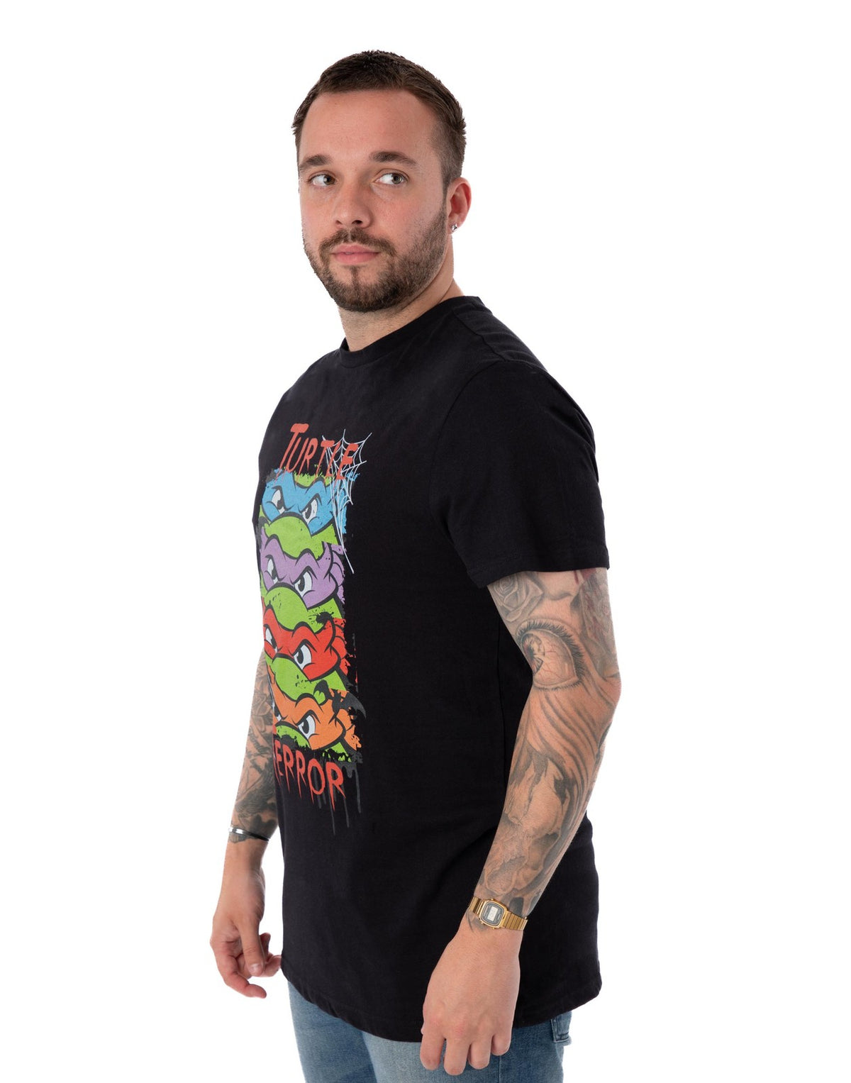 Teenage Mutant Ninja Turtles Short Sleeved T-Shirt | Mens Black | Official Merch